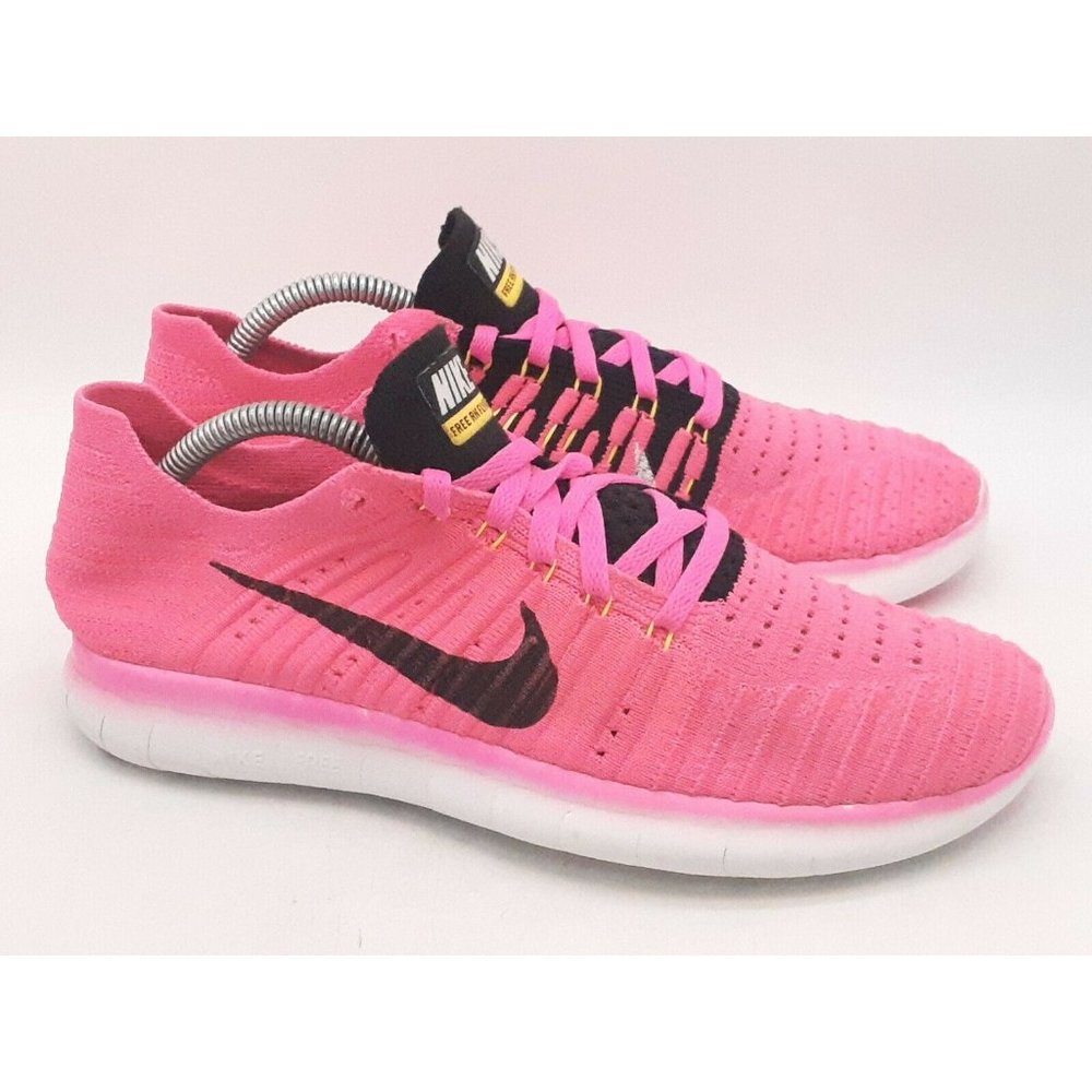 NIKE Womens Free Flyknit Running Shoes US 8 M Pink